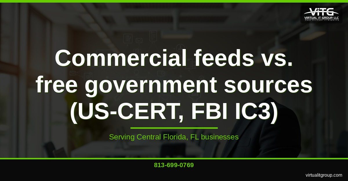 Comparison chart showing threat intelligence feed effectiveness for Central Florida SMBs