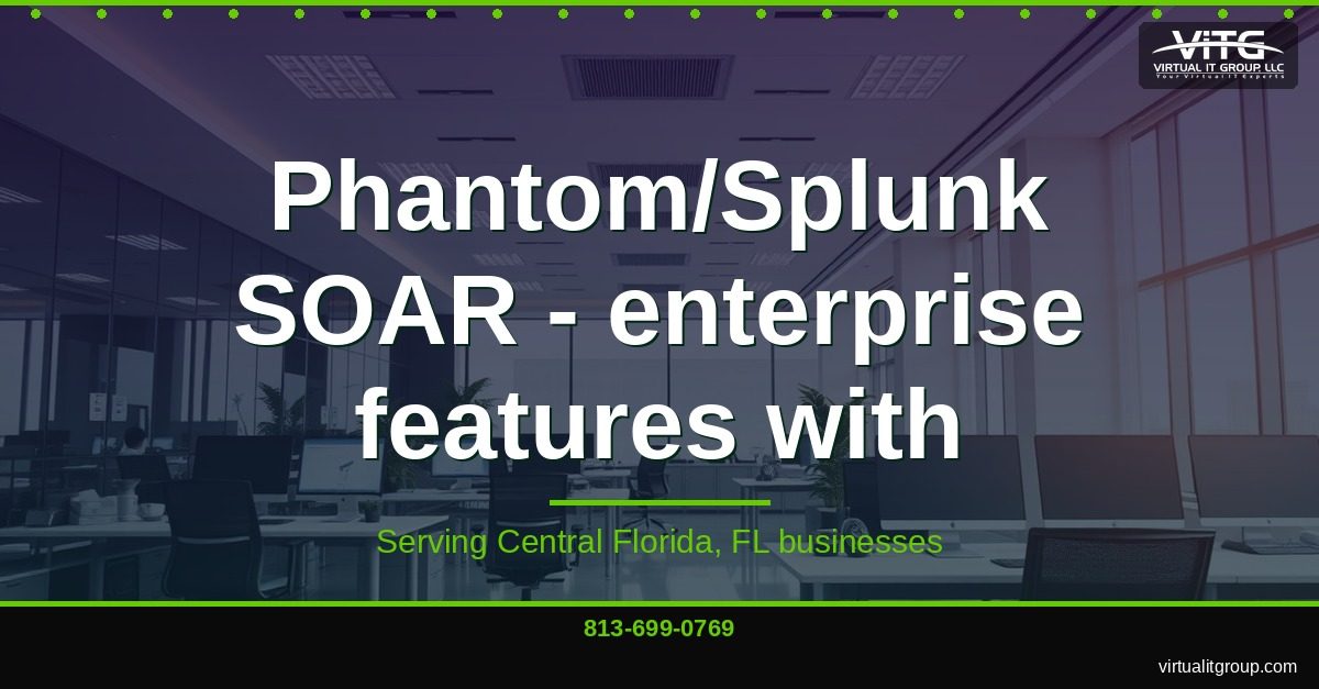 SOAR platform dashboard showing automated security incident response for Central Florida business